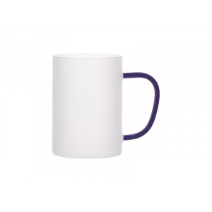 Cana (cană) din sticlă mată magică cu mâner de sublimare colorat. Photo 2